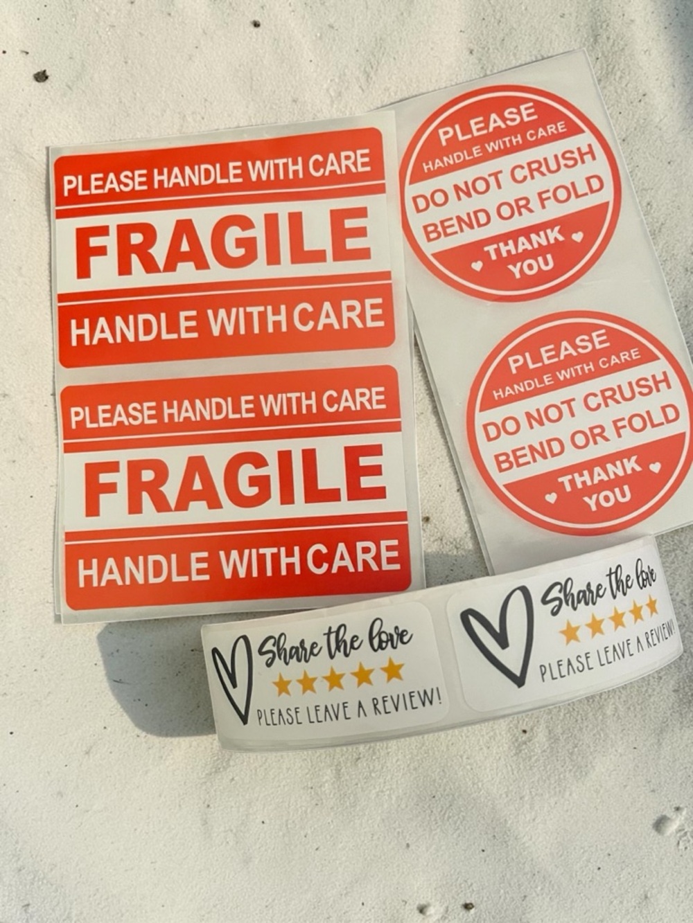 (25) Fragile Handle with Care Sticker PACK